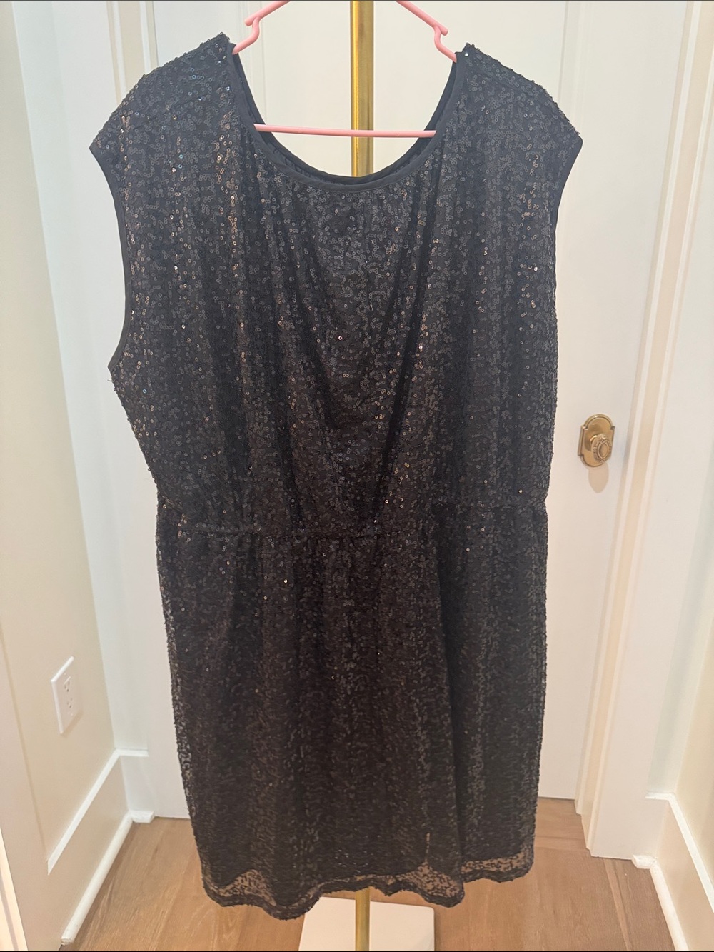Lane Bryant Black Sequin Midi Dress